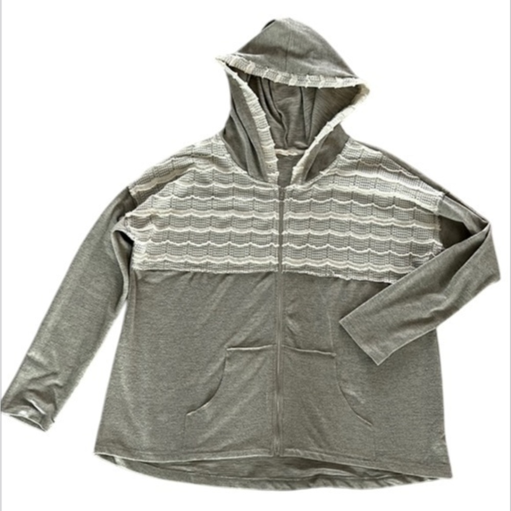 Hem & Thread zip up hoodie jacket size medium oversized